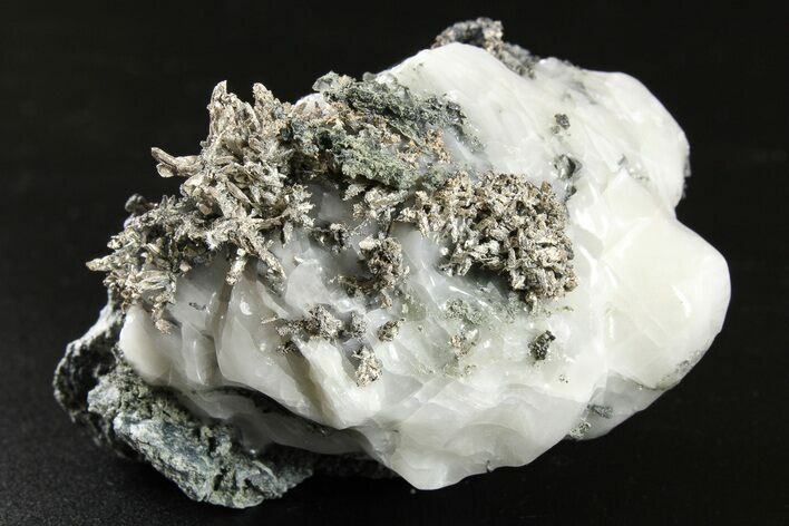 Native Silver in Calcite - Morocco #266075